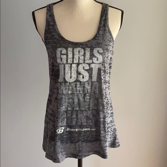 bodybuilding.com Tops - “Girls Just Wanna Have Guns” Color Change Tank L